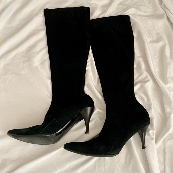 Gucci Black Suede Boots Size 8.5 - As Is, Please Read Description - Picture 1 of 14
